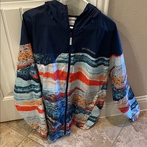 Columbia Navy and Multicolor Patterned Jacket